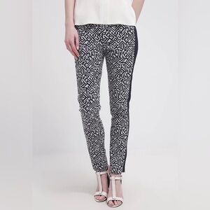 Patrizia Pepe Monochrome Geometric Skinny Pants size 38